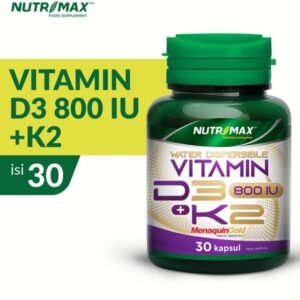Nutrimax vit D3 800iu K2 1 Botol Isi 30 Kapsul (per Botol)